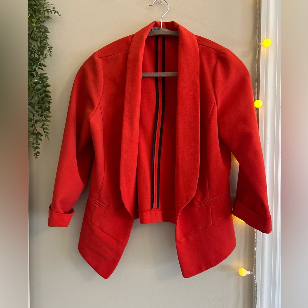 Charlotte Russe Red Orange Blazer